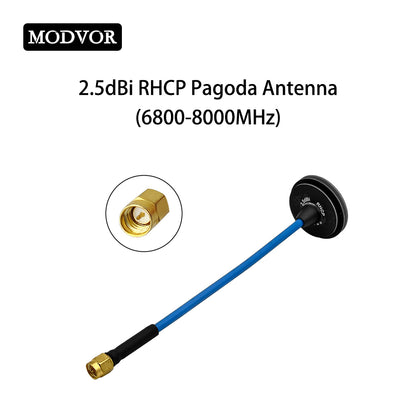 Antena dookólna Pagoda 2.3‑2.5 GHz 2.0 dBi złączem SMA-męskim do komunikacji bezprzewodowej w paśmie ISM 2.4 GHz