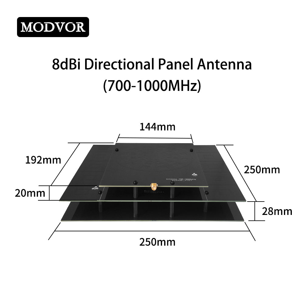 700-1000MHz 8dBi Directional Panel Antenna Line SMA-Male for G LTE, GSM, Cellular Repeater, Mobile Signal Booster, Wireless Communication System