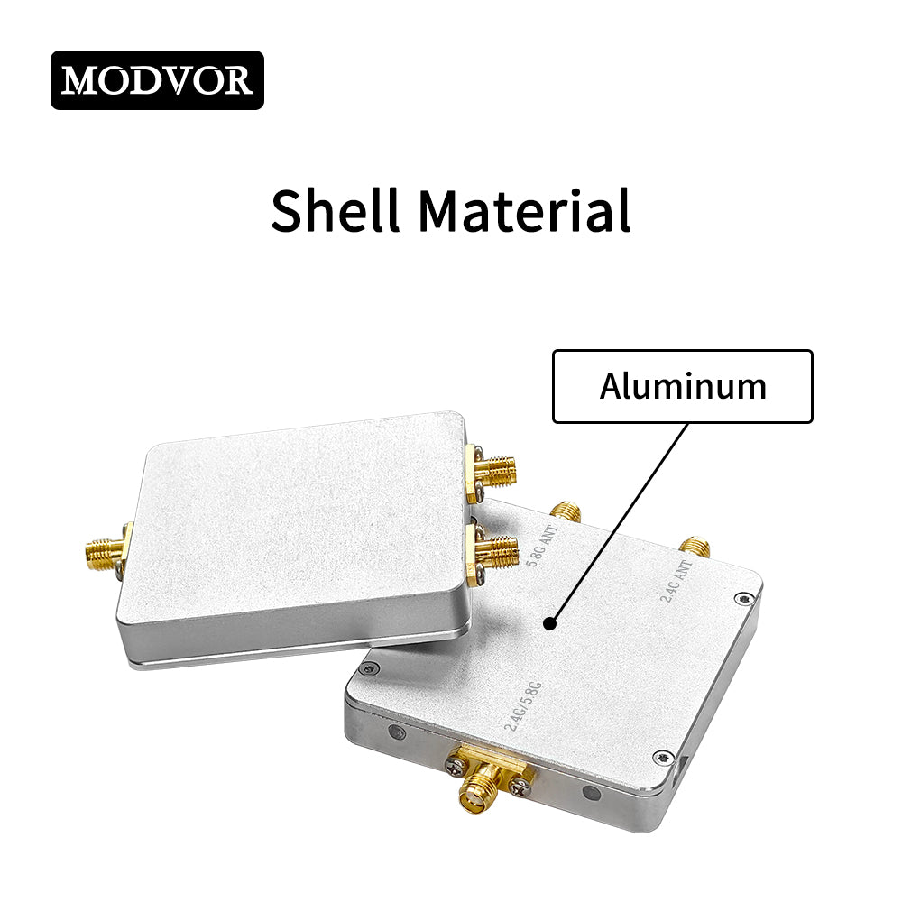 2.4G&5.8G 4W 1-In 2-Out Signal Booster – Dual-Band Extender for WiFi, Bluetooth, LoRa & Industrial IoT with 80X Power, Ultra-Low Noise and Dual-Antenna Output