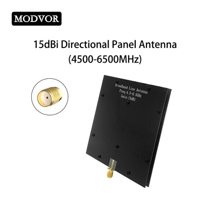 4500-6500MHz 15dBi Directional Panel Antenna, 5.2G 5.8G High Gain Long Range Drone Antenna for UAV Communication Signal Transmission