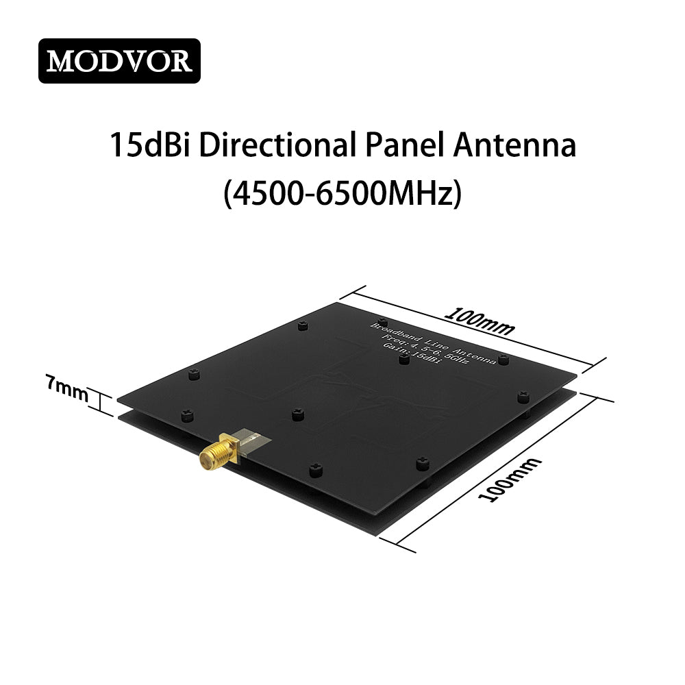 4500-6500MHz 15dBi Directional Panel Antenna, 5.2G 5.8G High Gain Long Range Drone Antenna for UAV Communication Signal Transmission