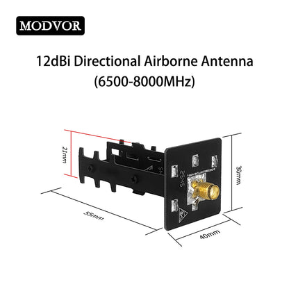 6500-8000MHz 12dBi Directional Airborne Microstrip Antenna